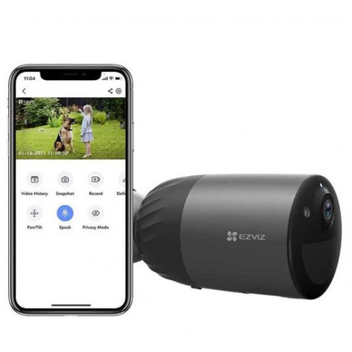 Вулична акумуляторна ІР-камера Ezviz CS-BC1C з підтримкою Wi-Fi Чорна