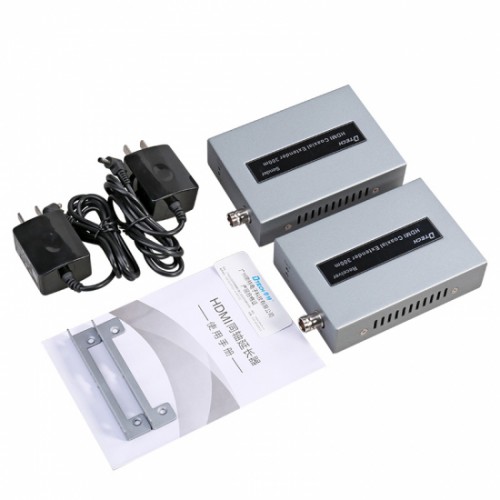 Передатчик-удлинитель конвертер HDMI сигнала по коаксиальному кабелю Extender DTECH DT-7057 300 м