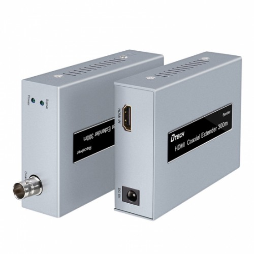 Передатчик-удлинитель конвертер HDMI сигнала по коаксиальному кабелю Extender DTECH DT-7057 300 м