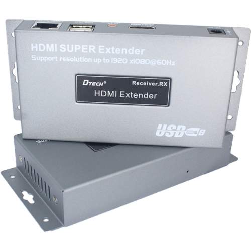HDMI KVM IP удлинитель (экстендер) на 150 м с поддержкой IR (приемник) DT-7050R (AM)
