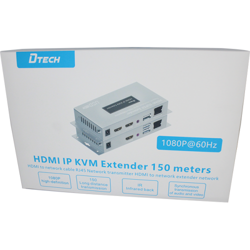 HDMI KVM IP удлинитель (экстендер) на 150 м с поддержкой IR (приемник) DT-7050R (AM)