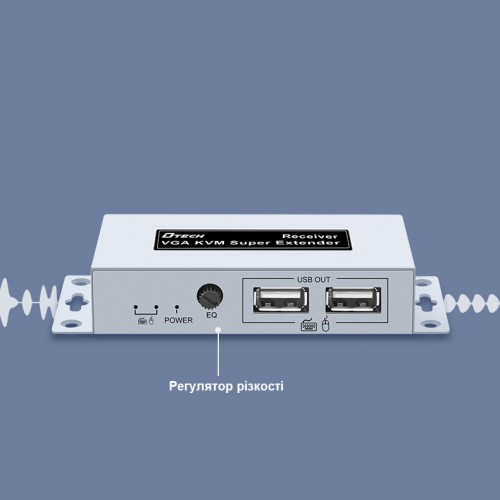 VGA KVM екстендер (подовжувач) 100 м Dtech DT-7044 2nd
