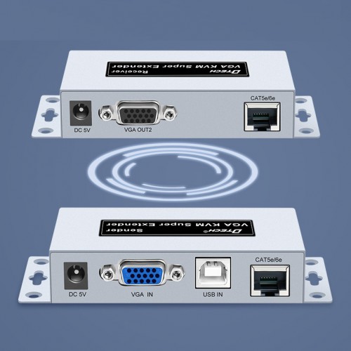 VGA KVM екстендер (подовжувач) 100 м Dtech DT-7044 2nd