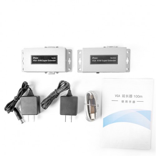 VGA KVM екстендер (подовжувач) 100 м Dtech DT-7044 2nd