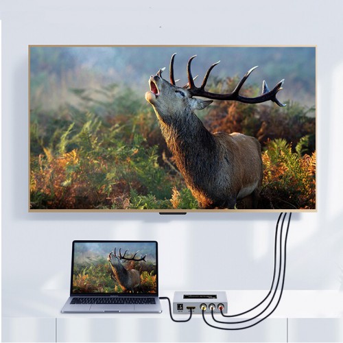 Конвертер (преобразователь) сигнала AV в HDMI HD Dtech DT-7005A Серый