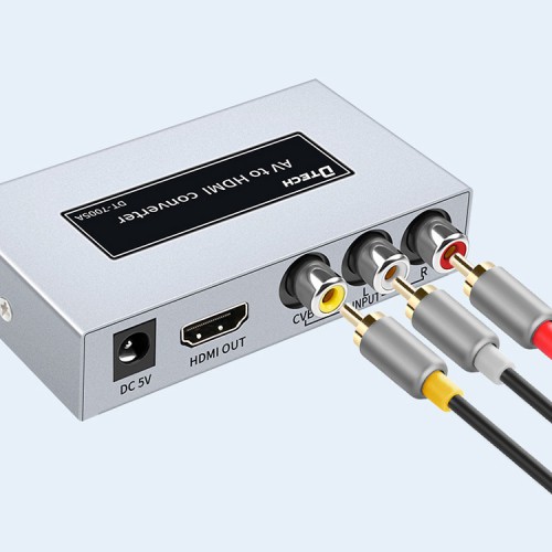 Конвертер (преобразователь) сигнала AV в HDMI HD Dtech DT-7005A Серый