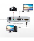 Конвертер (преобразователь) сигналов HDMI в VGA Dtech DT-7022A
