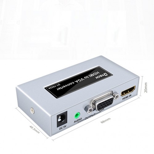 Конвертер (преобразователь) сигналов HDMI в VGA Dtech DT-7022A