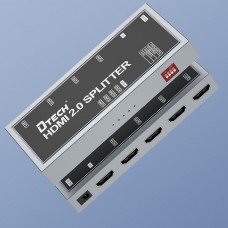 Сплітер (розгалужувач) 4k hdmi 2.0 1x4 dtech dt-7214 