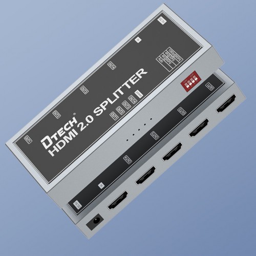 Сплітер (розгалужувач) 4K HDMI 2.0 1x4 Dtech DT-7214