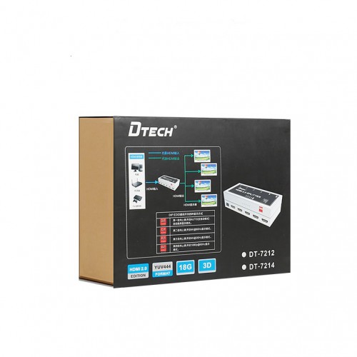 Спліттер (розгалужувач) 4K HDMI 2.0 1х2 Dtech DT-7212