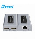 Комплект Extender удлинитель hdmi сигнала с IR до 60м по UTP/FTP кабелю  Dtech HDMI DT-7053