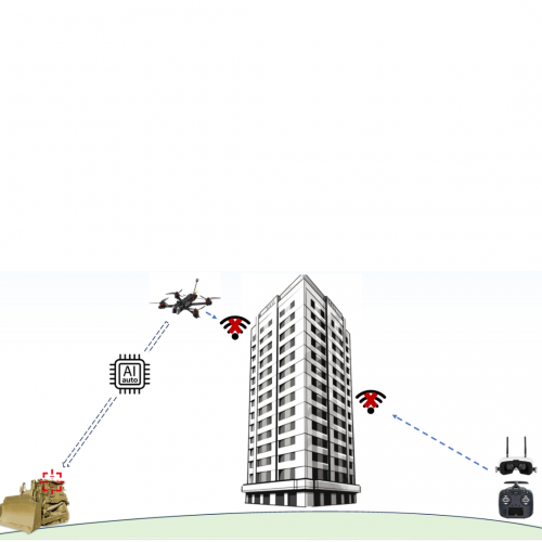 Полетный контроллер Patrul N-PPM BetaFlight+AI 2-в-1 с автонаведением, CVBS, 10 г