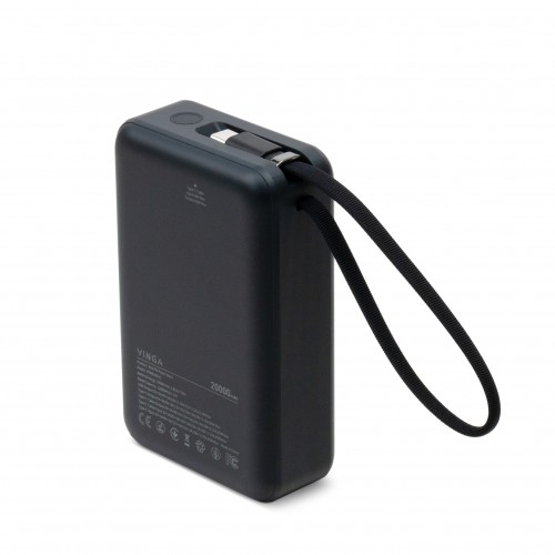 Батарея універсальна Patrul Vinga 20000 mAh 65W Display USB-C Cable