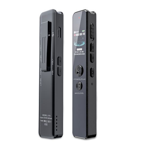 Цифровий міні диктофон з TFT екраном та підтримкою AVR 230 mAh Patrul V76 64Gb