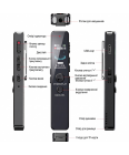 Цифровий міні диктофон з TFT екраном та підтримкою AVR 230 mAh Patrul V76 64Gb