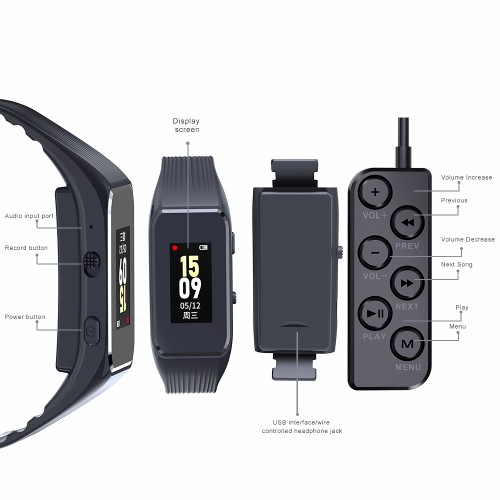 Цифровой диктофон MP3-плеер в формате часов Patrul V67