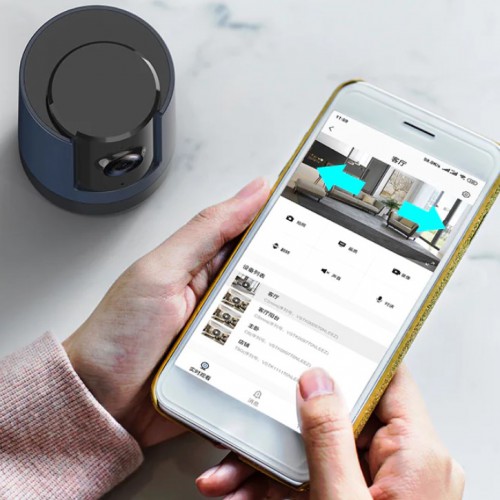 Мини PTZ-камера 1080P HD с поддержкой автономна поворотна Wi-Fi Patrul Camsoy X1 Синяя