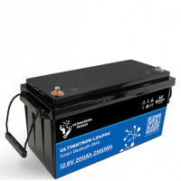 Акумуляторна батарея lifepo4 ultimatron ubl-12-200-pro 12.8v 200ah з підтримкою bluetooth та інтегрованою bms 