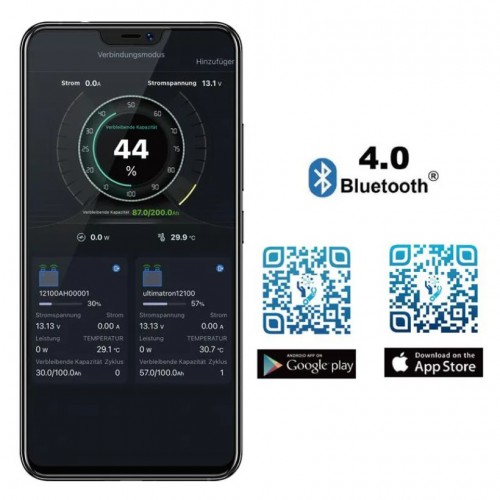 Акумуляторна батарея LiFePO4 Ultimatron UBL-12-200-PRO 12.8V 200Ah з підтримкою Bluetooth та інтегрованою BMS