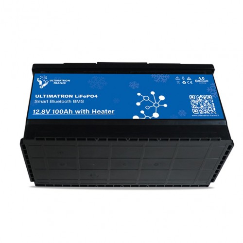 Літієва акумуляторна батарея LiFePO4 Ultimatron ULS-12-100H 12.8V 100Ah з підтримкою Bluetooth та обігрівачем