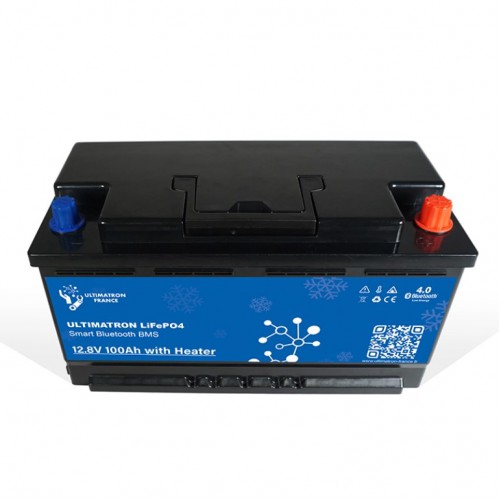Літієва акумуляторна батарея LiFePO4 Ultimatron ULS-12-100H 12.8V 100Ah з підтримкою Bluetooth та обігрівачем