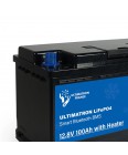 Літієва акумуляторна батарея LiFePO4 Ultimatron ULS-12-100H 12.8V 100Ah з підтримкою Bluetooth та обігрівачем