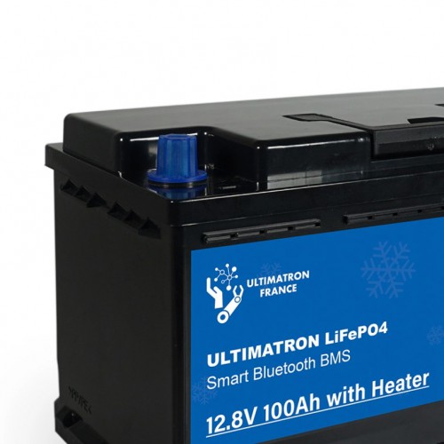 Літієва акумуляторна батарея LiFePO4 Ultimatron ULS-12-100H 12.8V 100Ah з підтримкою Bluetooth та обігрівачем