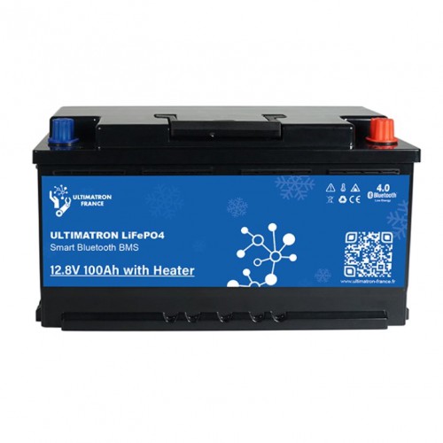 Літієва акумуляторна батарея LiFePO4 Ultimatron ULS-12-100H 12.8V 100Ah з підтримкою Bluetooth та обігрівачем