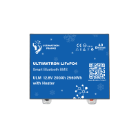 Літієва акумуляторна батарея lifepo4 ultimatron ulm-12-200h 12.8v 200ah з обігрівачем, bluetooth і smart bms