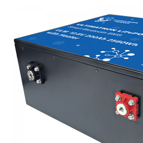 Літієва акумуляторна батарея LiFePO4 Ultimatron ULM-12-200H 12.8V 200Ah з обігрівачем, Bluetooth і Smart BMS