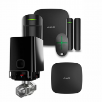 Антипотоп комплект ajax 3/4" на базі hub 2 Чорний для захисту від протікань та потопів 