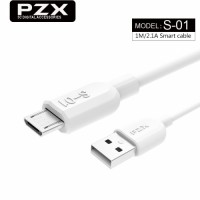 Кабель pzx s-01, micro-usb, a 2.1, white, длина 2м