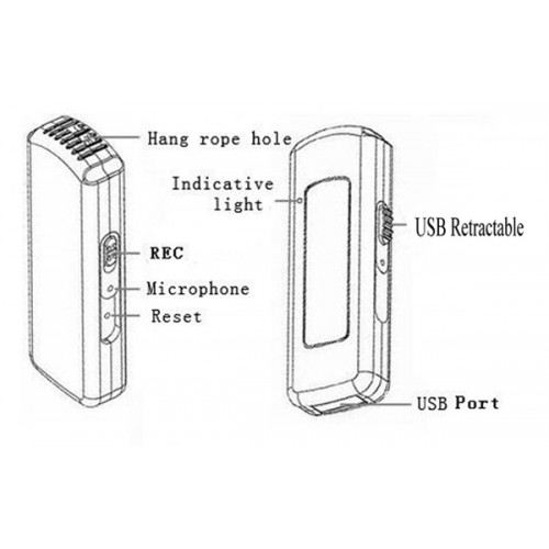 Мини диктофон Флешка Patrul 09-8G