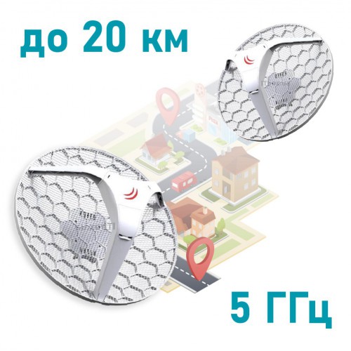 Зовнішній бездротовий міст 5 ГГц MikroTik MikroTik LHG HP5 (RBLHG-5HPnD)
