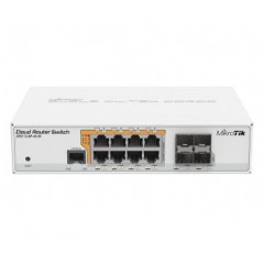 8-портовий керований poe комутатор mikrotik mikrotik crs112-8p-4s-in