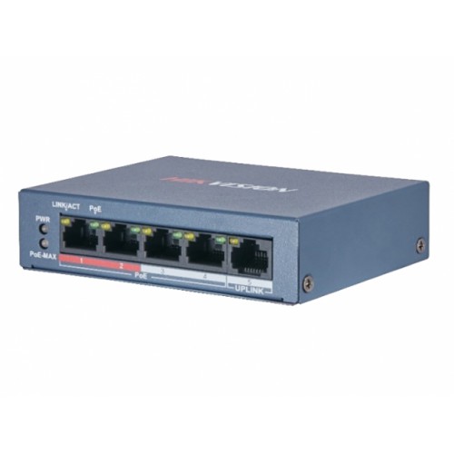 4-портовый POE коммутатор Hikvision Hikvision DS-3E0105P-E/M(B)