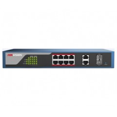 8-портовий керований poe комутатор hikvision ds-3e1310p-e