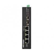 4-портовый неуправляемый poe коммутатор hikvision hikvision ds-3t0506hp-e/hs