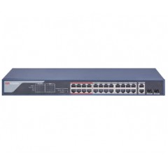 24-портовый неуправляемый poe коммутатор hikvision hikvision ds-3e0326p-e(b)