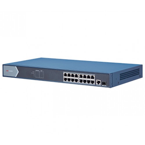 16-портовый гигабитный неуправляемый PoE Hikvision DS-3E0518P-E