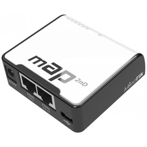 2.4GHz Wi-Fi точка доступу з 2-портами Ethernet для домашнього використання MikroTik MikroTik mAP (RBmAP2nD)