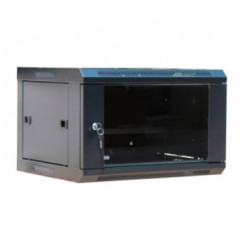 Шкаф, акриловое стекло, черный 6u, 530х400х300 мм