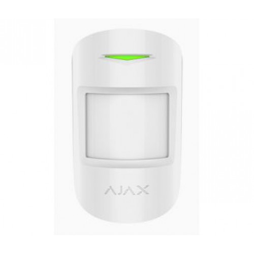 Беспроводной комбинированный датчик движения и разбития стекла Ajax CombiProtect (white) Аякс