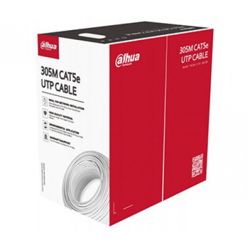 Бухта кабель витая пара UTP CAT5e (для внутренней прокладки) 305м Dahua PFM920I-5EUN-C