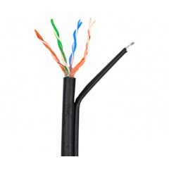 Кабель сетевой utp с тросом бухта 305м atis 4*2*0.5-cu pe mt cat5е