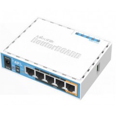 2.4ghz wi-fi точка доступу з 5-портами ethernet для домашнього використання mikrotik mikrotik hap (rb951ui-2nd)