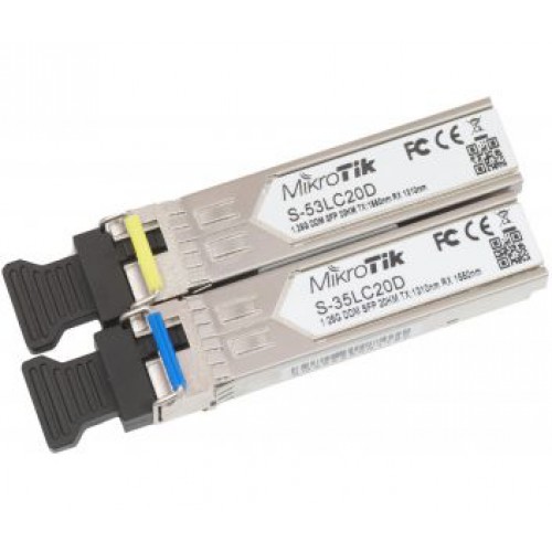 1.25Гб комплект SFP модулей (Rx/Tx) MikroTik S-35LC20D (S-3553LC20D)