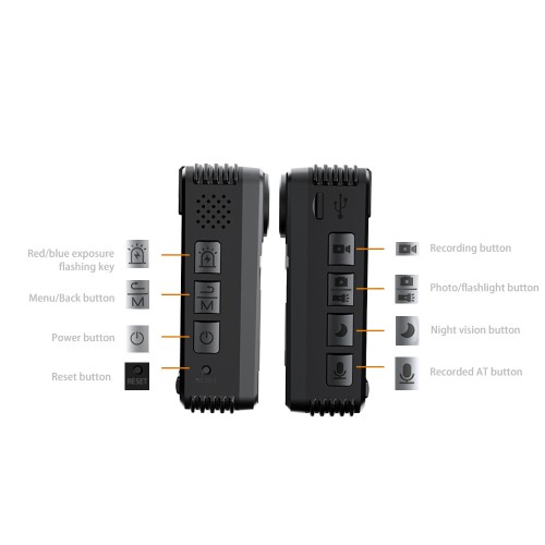 Full HD боді камера (нагрудний відеореєстратор) з детектором руху та підтримкою нічного бачення Patrul C-04