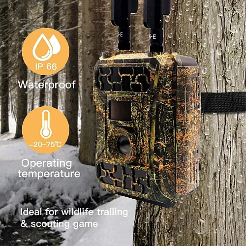 Автономна мисливська відео 4G фотопастка розвідувальна GSM камера, GPS, WildGuarder Patrul Eyeleaf SW4.3G 24MP 4G